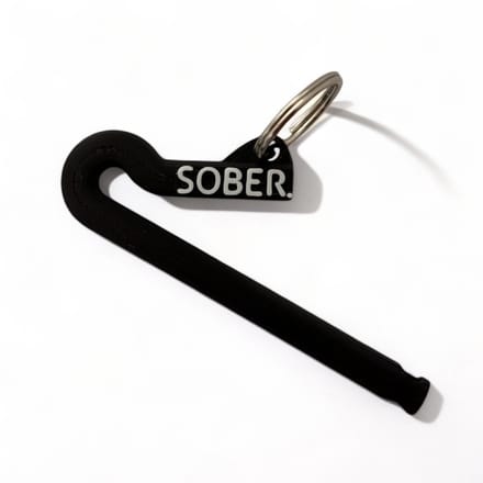 SOBER. Ad Rietje Zwart – 2-Pack – Studentencadeau – Herbruikbaar Feest Rietje – Rietad