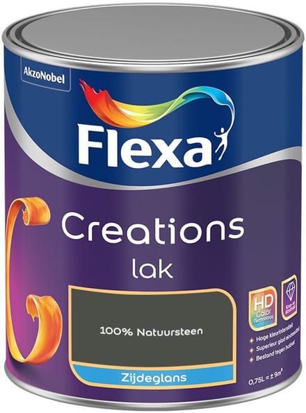 Flexa - Creations Lak Zijdeglans - 100% Natuursteen - Mengverf - 750 Ml