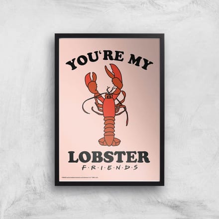 Friends Lobster Giclee Art Print - A2 - Black Frame