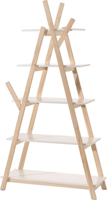 LUCEVI - Kinderkamer Kiddy Boekenkast - Hout - Wit - 90x34x168.7 cm