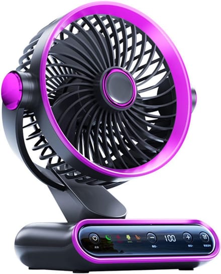 Slimme tafelventilator voor, bureautafelventilator, luchtcirculator, digitale displayventilator, zelftiming, verstelbare kanteling, stille koelbureauventilator, voor tafel, slaapkamer