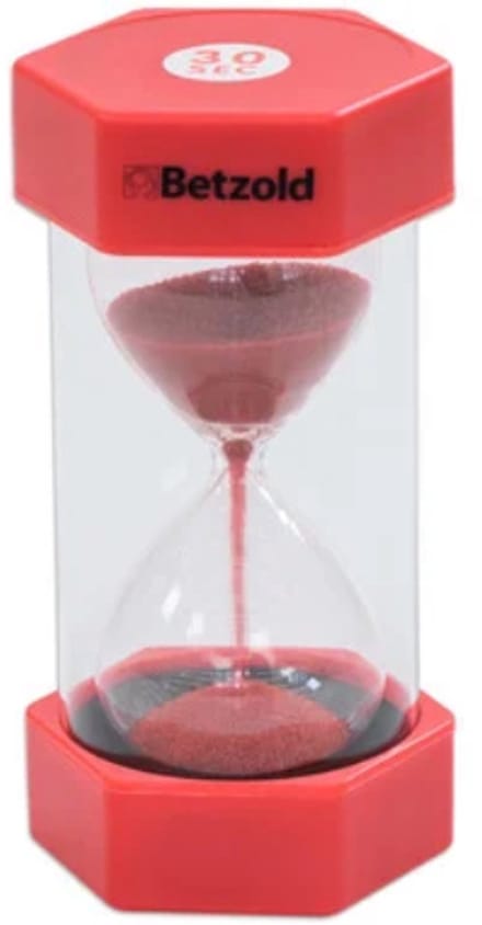 Zandloper Betzold 30 Seconden Rood 16cm