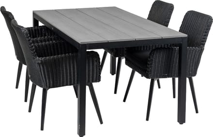 Tuinset Pisa/Cyprus | 4 personen | Rechthoekig 160 cm | Wicker & polywood