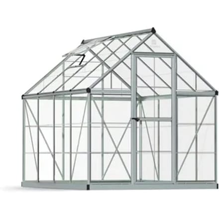 Canopia Tuinkas Harmony 6x8 - Polycarbonaat - Zilver - 185x247x208 Cm