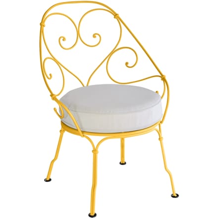 Fermob 1900 Fauteuil Cabriolet - C6 Honing structuur - grijswit