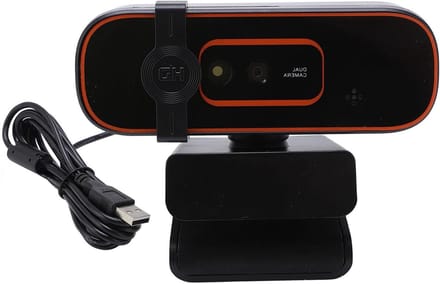 Webcam met Gezichtsherkenning - USB Computercamera - Veilig Inloggen - Ruisonderdrukkende Microfoon - 1920x1080 - Zwart
