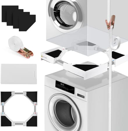 Verbindingsframe voor Wasmachines en Drogers - Ruimtebesparende Stapelkit met Verstelbare Maat