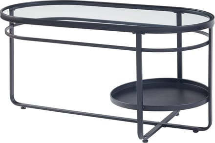 Salontafel Kumla ovaal 90x42,5x46 cm zwart