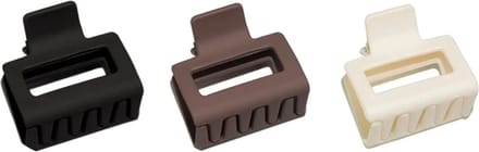 BY-ST6 Haarklem set antislip extra kleine haarclips dun haar - 3 stuks - Zwart Wit en Bruin