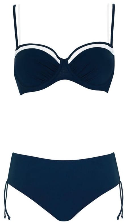 Sunflair damesbikini – voorgevormd – marineblauw – verstelbare slip - Maat 38 B