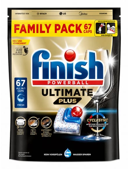 Finish Vaatwastabletten Ultimate Plus Fresh - 67 stuks