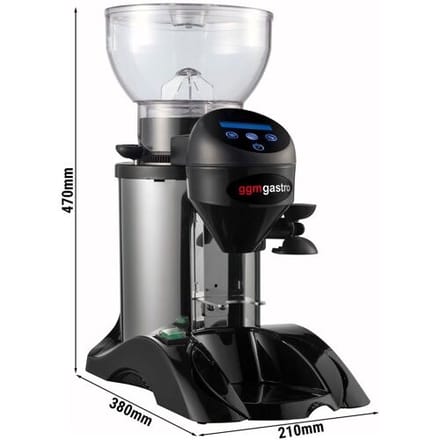 GGM Gastro Kaffeemühle - 1kg - 77dB - Mit automatischer Dosierung - Edelstahl Korpus