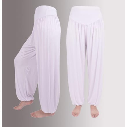 Dames sportmode elastische losse modal katoen zachte yoga dans harembroek XXL white