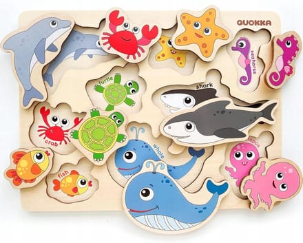 Houten Puzzels Dieren Educatief 3 Stuks voor Kinderen