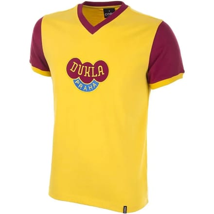COPA - Dukla Praag Uitshirt 1960's Retro Voetbalshirt - Heren - Geel - S