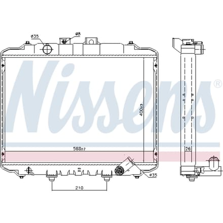 Radiator, motorkoeling NISSENS 67015