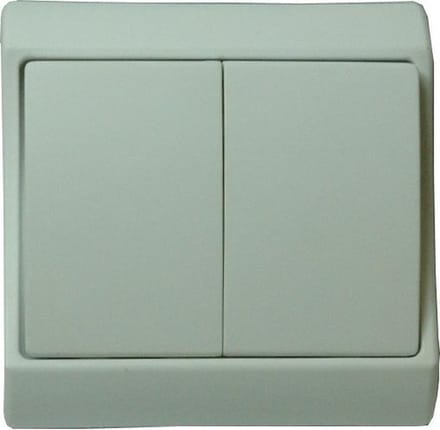 Dubbele schakelaar - Schema 5 - 10A - 230V - Crème - Inbouw
