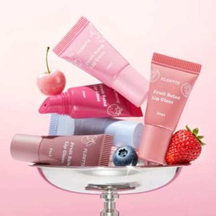 FLORTTE - Fruit Salad Series Tube Lip Gloss - 5 Colors #F03 Half Grapefruit - 5g