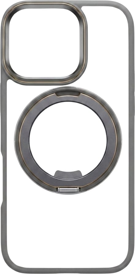 Mastersøn iPhone 17 Hoesje met Ring & MagSafe - Grijs - Geschikt voor MagSafe