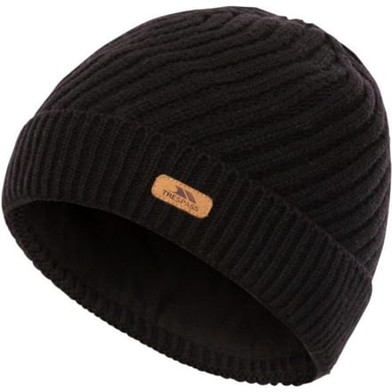 Trespass Dames/Dames Gedraaide Gebreide Beanie (Zwart)