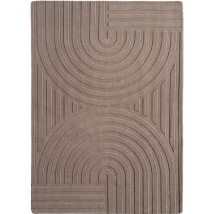 Japandi Vloerkleed Art - Hoogpolig - Scandinavisch Design - 3D-Effect - Beige- 80x250 CM