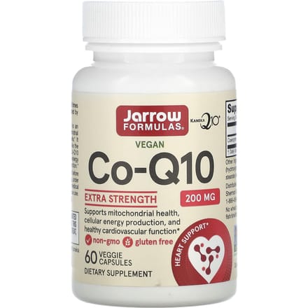 Jarrow Formulas, Vegan CoQ10, 200 mg, 60 Plantaardige Capsules