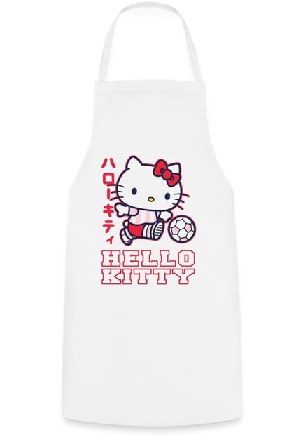 Hello Kitty Speelt Voetbal Keukenschort
