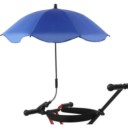 Stoelparasol met klem, draagbare parasol voor patiokinderwagens, blauw