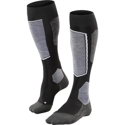 FALKE SK6 Pro warm dun wol lycel functioneel materiaal skisokken dames zwart - maat 35-36