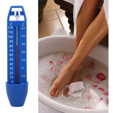 Thermomètre flottant pour piscine, thermomètre à eau avec cordon, pour piscine, spa, baignoire blue