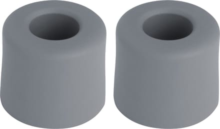Deltafix Deurbuffer - 2x - deurstopper - grijs - rubber - 30 x 25 mm - schroefbevestiging