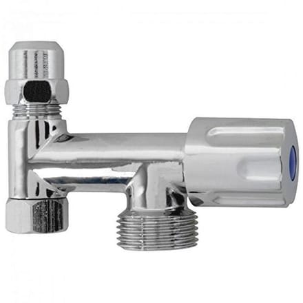 Ventiel chroom 3/8" IG x 3/4" AG x 10 mm voor installatietechniek