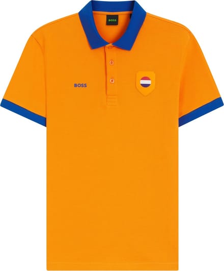 BOSS Paddy regular fit heren oranje fan polo - pique - oranje