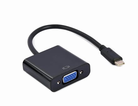 Gembird USB-C naar VGA Adapterkabel - 15 cm - Zwart - Universeel Compatibel