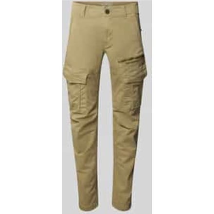 tapered fit cargobroek met labelstitching