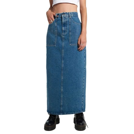 The Ragged Priest Maxirok van carpenter-denim voor dames (Blauw)