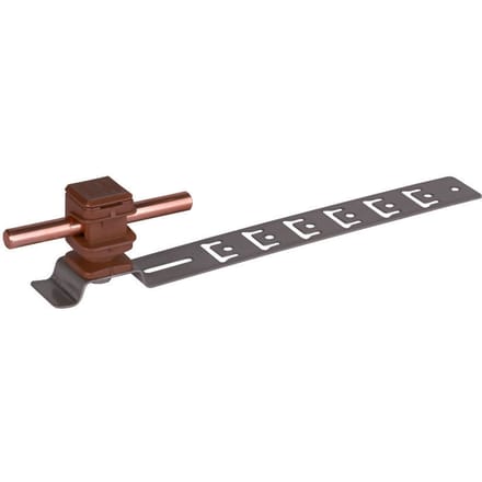 Dehn Dakdoorvoerhouder StSt/Plastic Bruin H16mm Rd 8mm - 204921 [2 stuks]