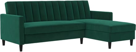 Celine-Slaapbank - Chaise Longue - Groen Fluweel