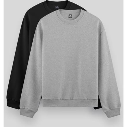 Heren Effen Rundhals Sweatshirt