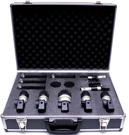 Drum microfoonset 7-delig - incl. koffer en adapters - Devine MIC-DS - Multikleur