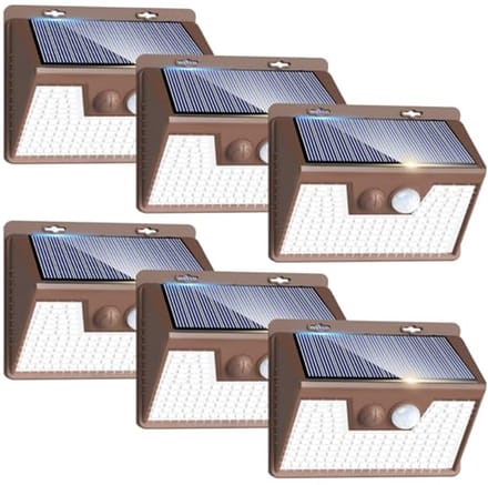 Dimbare zonne-energie buitenverlichting met bewegingssensor - 6 stuks, IP65 waterdicht