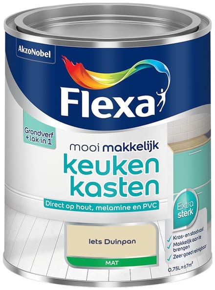 Flexa - Mooi Makkelijk Keukenkasten Mat - Iets Duinpan - Mengverf - 750 Ml