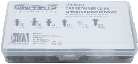 Einparts Set Van 100 Autoclips Voor Spatbordspinnen