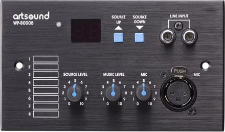WP-8000B, wandpaneel selectie + input (incl. backb)
