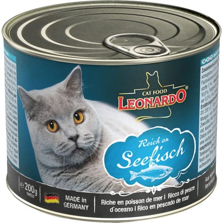 6x200g All Meat Rijk aan Zeevis Leonardo Kattenvoer