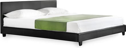 Corium® Bedframe - kunstleer 160x200cm zwart