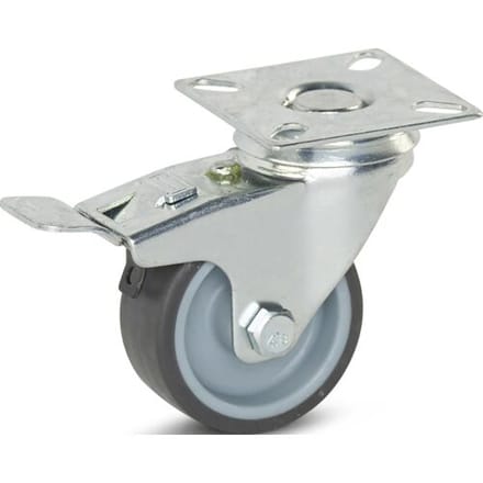 Meso Meubel zwenkwiel met rem 50mm - 40kg draagvermogen