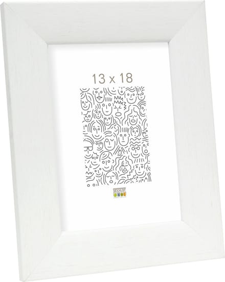 Deknudt Frames fotolijst S53GF1 - witte schilderlook - hout - 13x18 cm