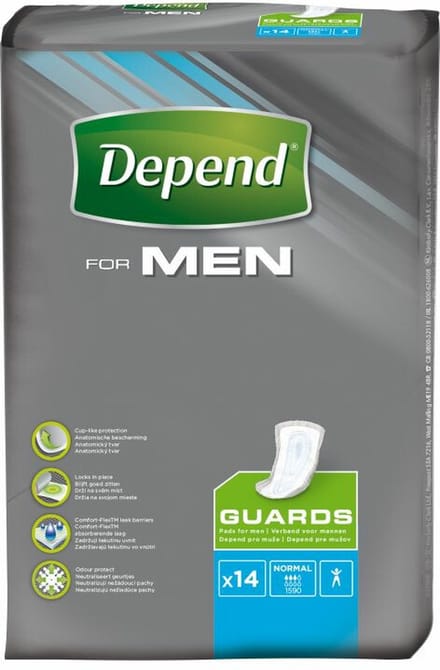 Depend For Men Guards - 14 stuks - incontinentie verband