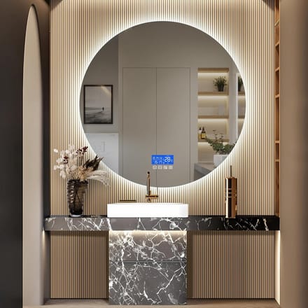 Ronde LED Badkamerspiegel 100cm - Lichtdicht, Anti-condens & Dimbaar